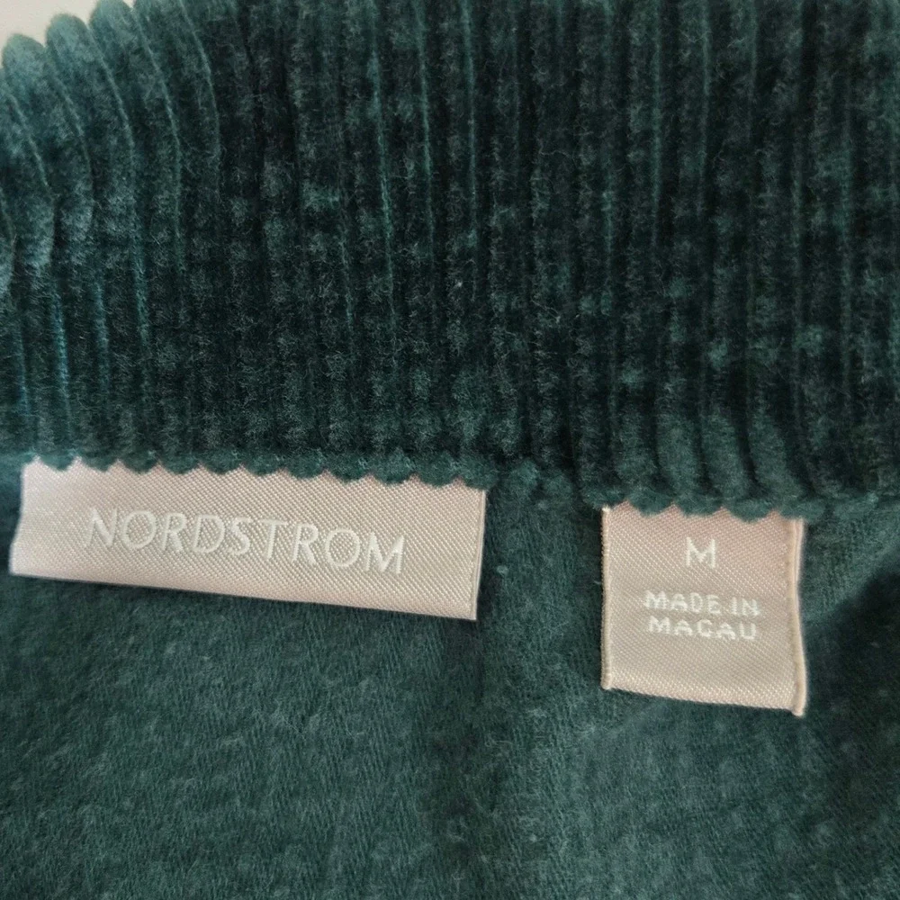 Vintage Nordstrom Corduroy Jacket Womens‎ Medium Green 90s Button Up Shacket